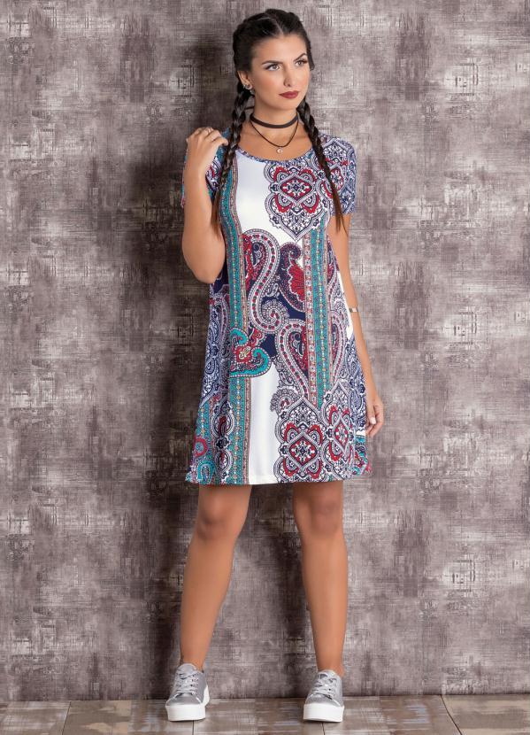 Moda Pop - Vestido Soltinho Cashmere com Manga Curta 3