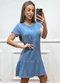 Doce Tom - Vestido Soltinho com Babado Azul - variação: Azul