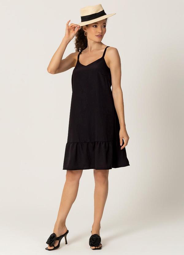 Habana - Vestido Soltinho de Alças Finas Preto