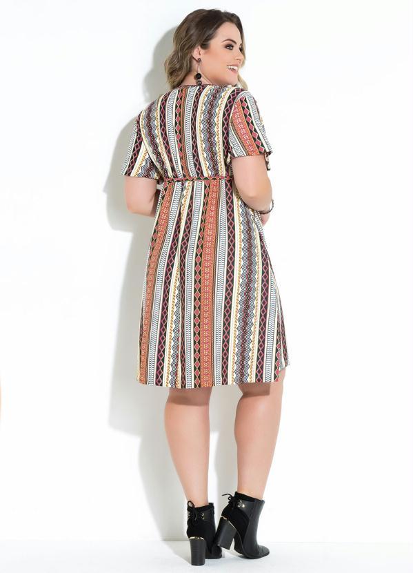 Quintess - Vestido Soltinho Étnico com Cordel na Cintura 8