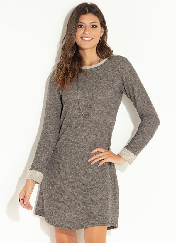 Quintess - Vestido Soltinho Mescla