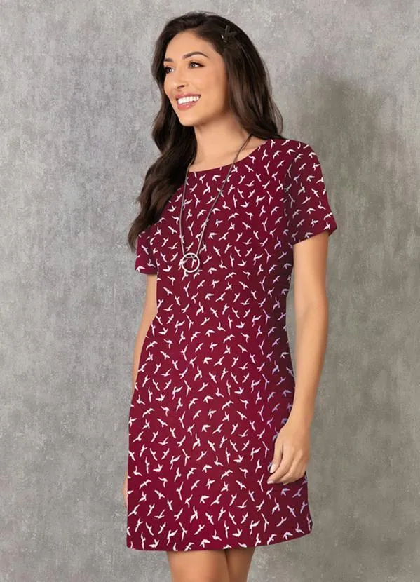 Moda Pop - Vestido Soltinho Passarinhos