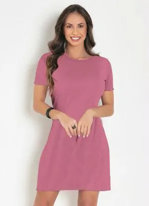 Moda Pop - Vestido Soltinho Rosa - MODA POP