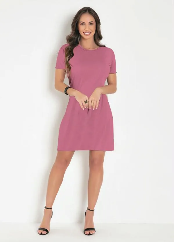 Moda Pop - Vestido Soltinho Rosa 3