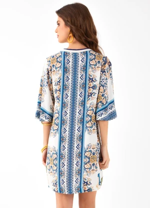 Farm - Vestido T-Shirt Anastácia Azul - FARM
