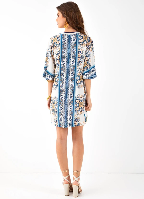 Farm - Vestido T-Shirt Anastácia Azul 4