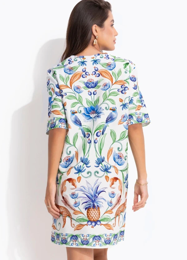 Farm - Vestido T-Shirt Básico Elsa Off White 2