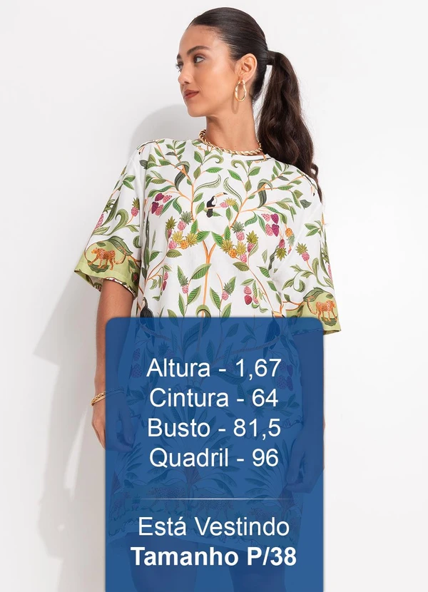 Farm - Vestido T-Shirt Básico Floresta Doce Off White 5