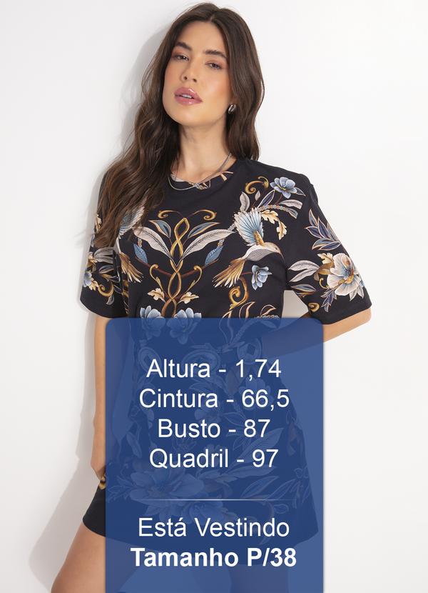 Farm - Vestido T-Shirt Basico Jardim Real Preto 3