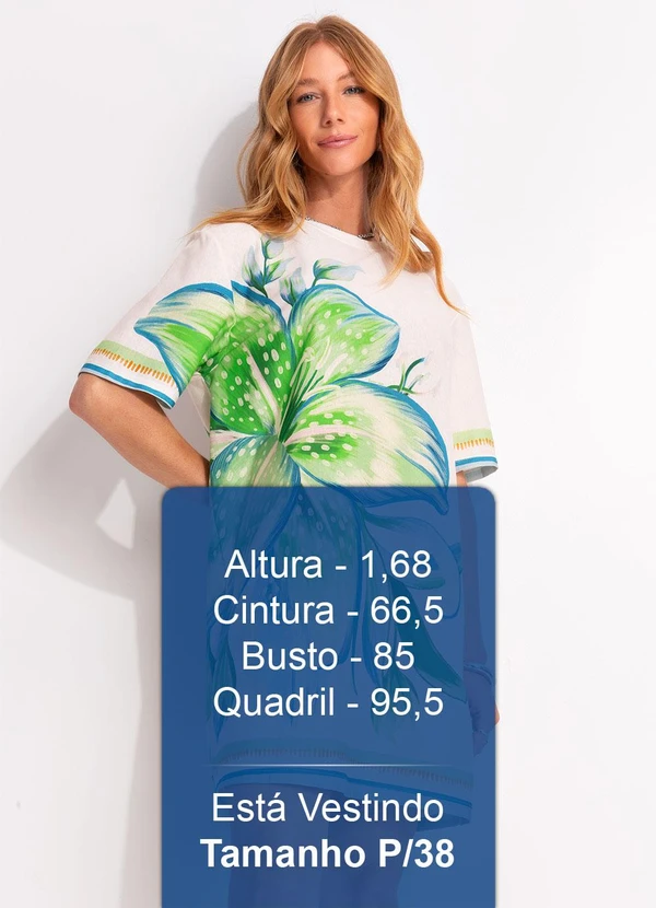 Farm - Vestido T-Shirt Básico Lírio Tropical Bege 6