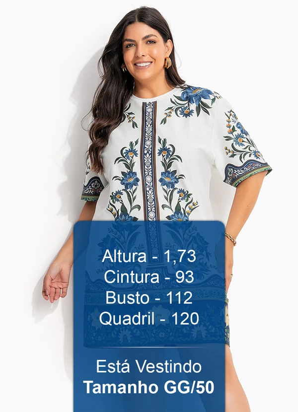 Farm - Vestido T-Shirt Básico Manoela Off White 10