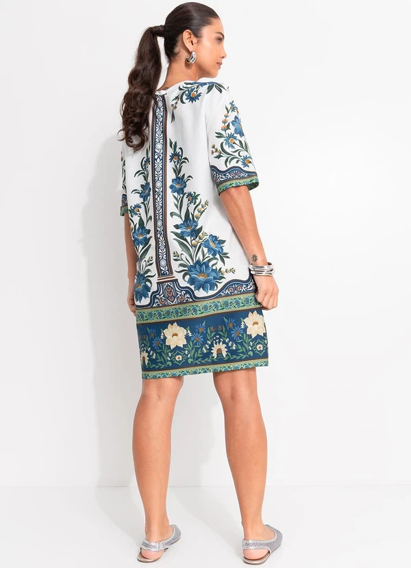 Farm - Vestido T-Shirt Básico Manoela Off White 4