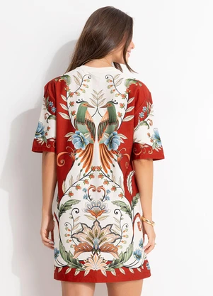 Farm - Vestido T-Shirt Básico Milena Bege - FARM