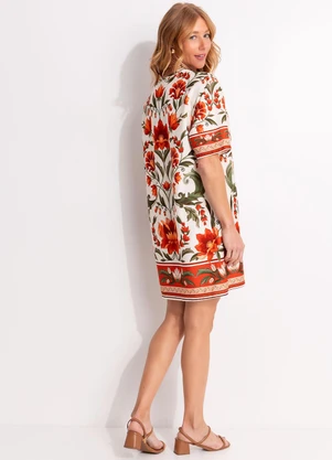 Farm - Vestido T-Shirt Básico Natalia Bege - FARM