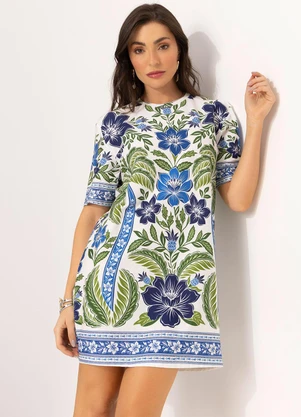 Farm - Vestido T-Shirt Básico Off White - FARM