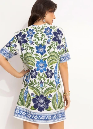 Farm - Vestido T-Shirt Básico Off White - FARM