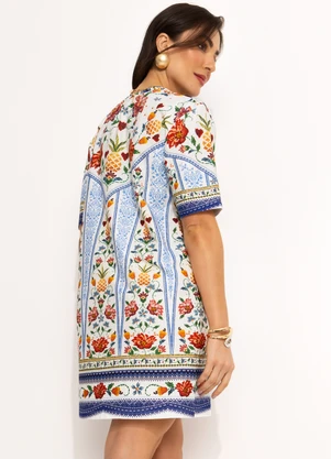 Farm - Vestido T-Shirt Básico Off White - FARM
