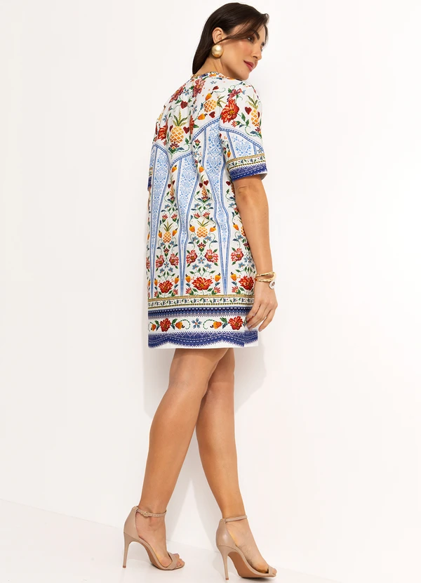 Farm - Vestido T-Shirt Básico Off White 4