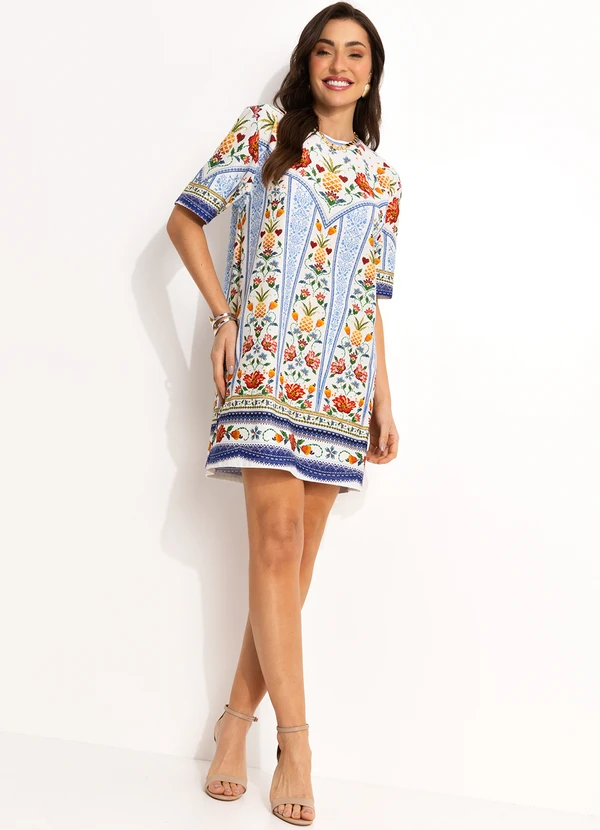 Farm - Vestido T-Shirt Básico Off White 6