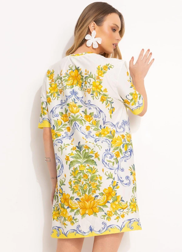 Farm - Vestido T-Shirt Básico Amarelo 2