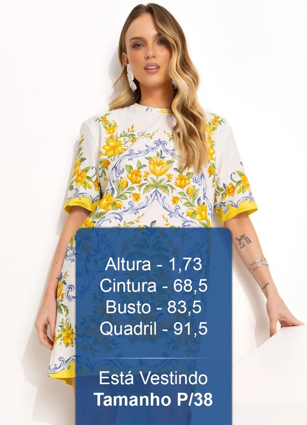 Farm - Vestido T-Shirt Básico Amarelo 5