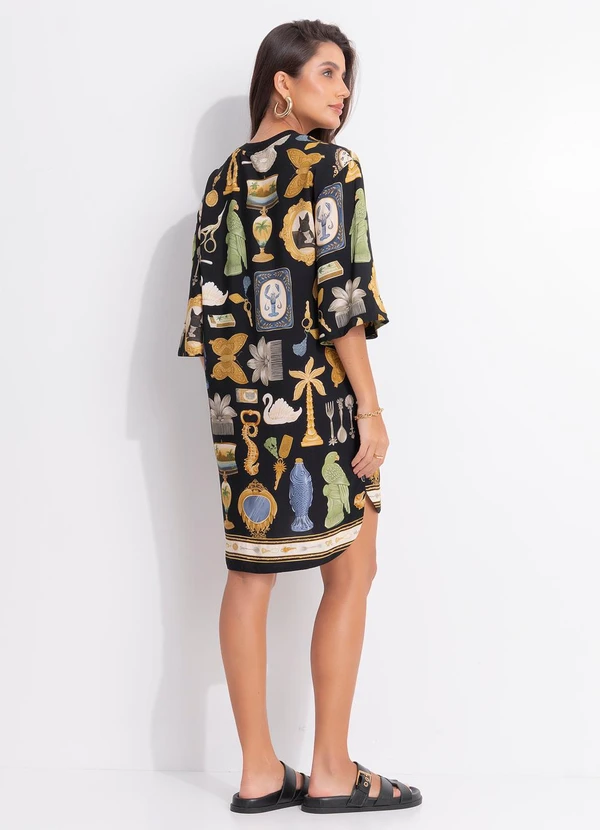 Farm - Vestido T-Shirt Bibelo Preto 2