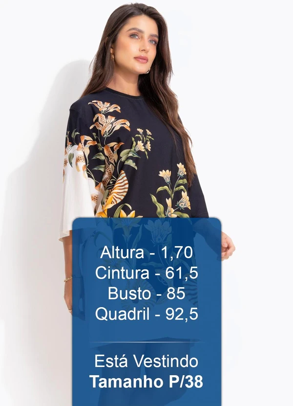 Farm - Vestido T-Shirt Big Concha Surreal Preto 4