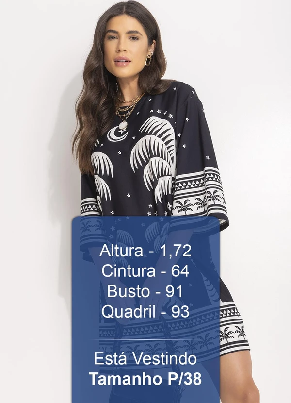 Farm - Vestido T-Shirt Big Coqueiral Preto 5