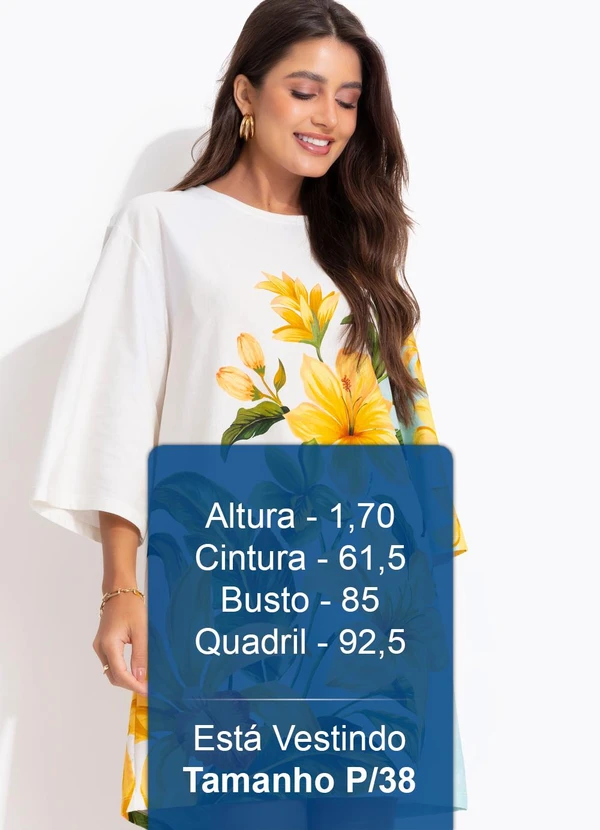 Farm - Vestido T-Shirt Big Floral Samanta Azul 6