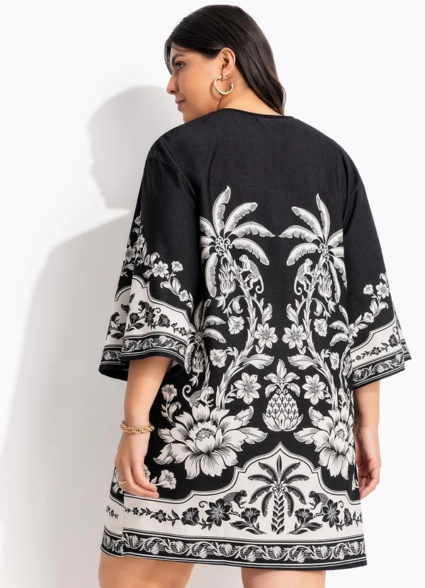 Farm - Vestido T-Shirt Big Guanacaste Preto 11