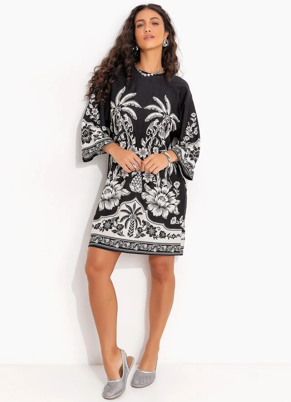 Farm - Vestido T-Shirt Big Guanacaste Preto 3