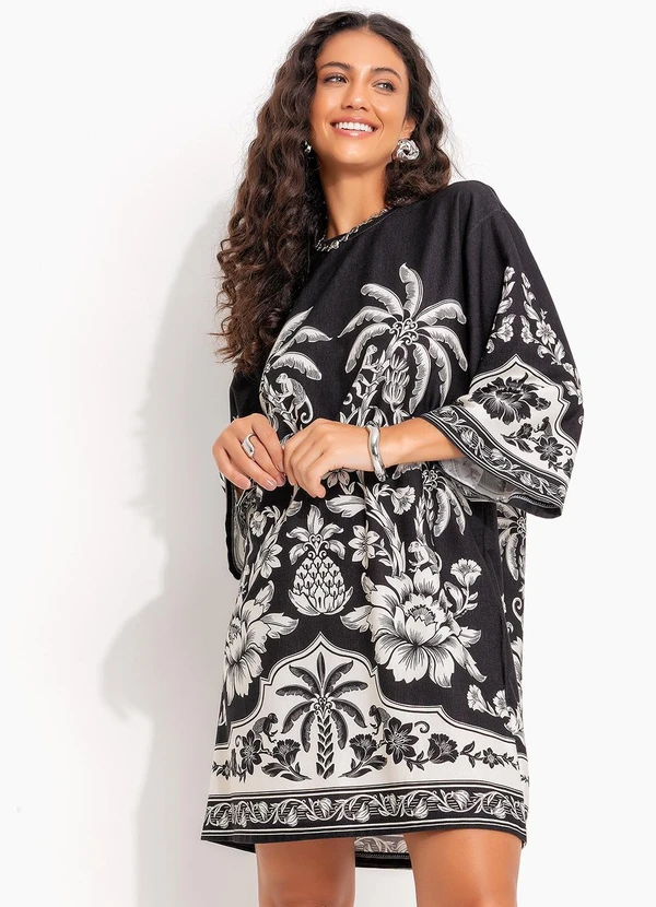 Farm - Vestido T-Shirt Big Guanacaste Preto 5