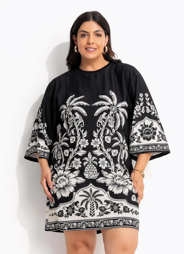 Farm - Vestido T-Shirt Big Guanacaste Preto 10