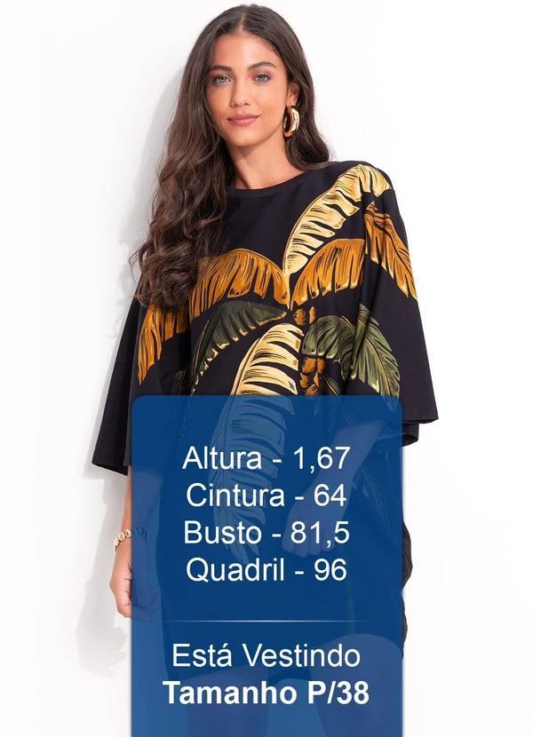 Farm - Vestido T-Shirt Big Itacaré Coqueiro Preto 5