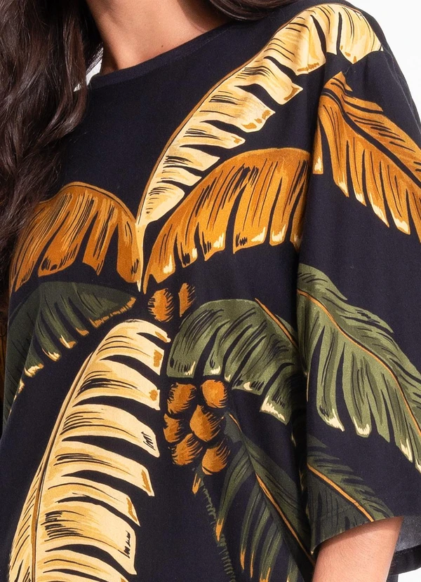 Farm - Vestido T-Shirt Big Itacaré Coqueiro Preto 8