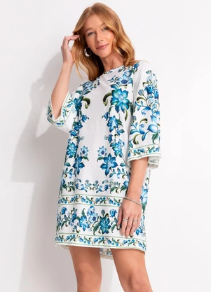 Farm - Vestido T-Shirt Big Laura Off White - FARM