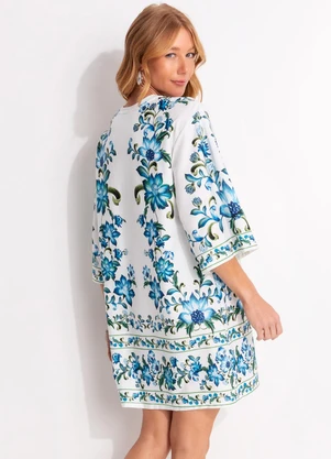 Farm - Vestido T-Shirt Big Laura Off White - FARM
