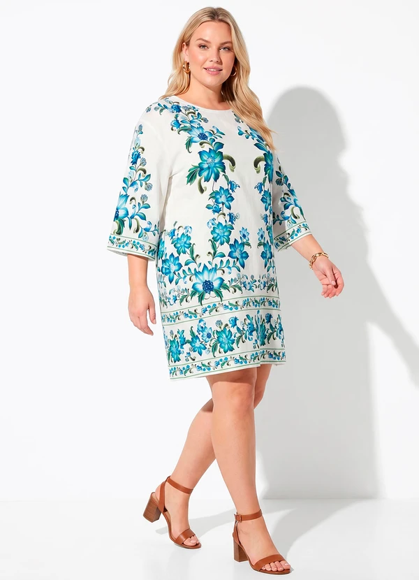 Farm - Vestido T-Shirt Big Laura Off White