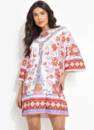 Farm - Vestido T-Shirt Big Lisboa Off White - FARM