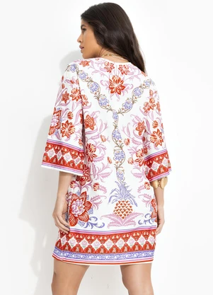 Farm - Vestido T-Shirt Big Lisboa Off White - FARM