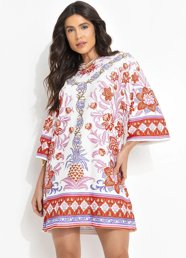 Farm Vestido T-Shirt Big Lisboa Off White