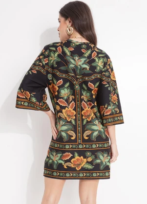 Farm - Vestido T-Shirt Big Marcelle Preto - FARM
