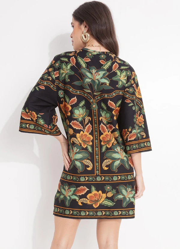 Farm - Vestido T-Shirt Big Marcelle Preto 2