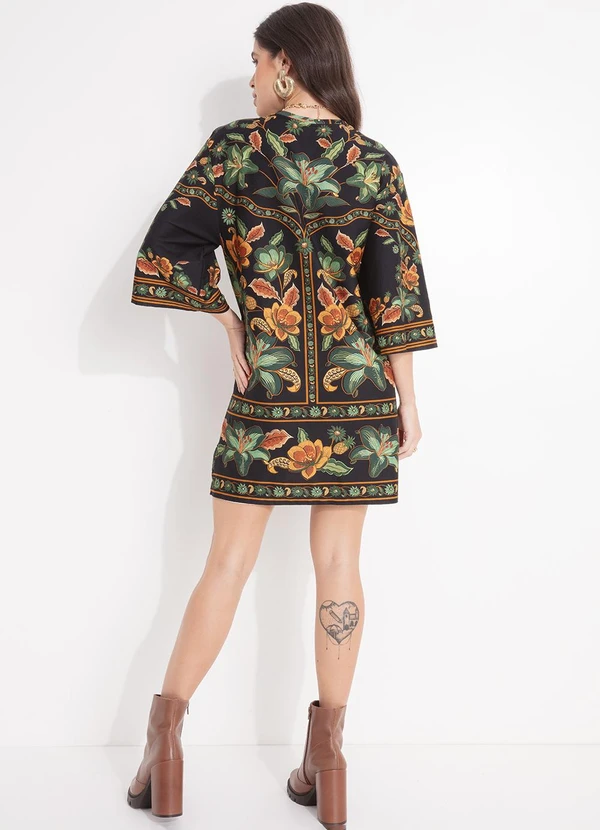 Farm - Vestido T-Shirt Big Marcelle Preto 4