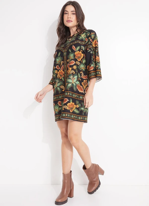 Farm - Vestido T-Shirt Big Marcelle Preto 6