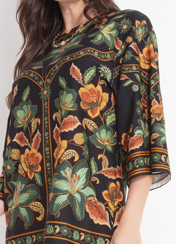 Farm - Vestido T-Shirt Big Marcelle Preto 8