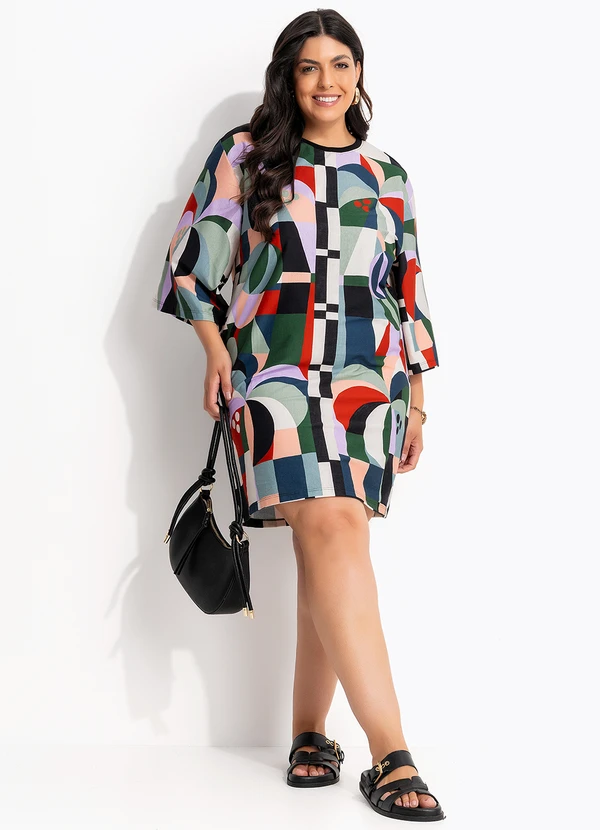 Farm - Vestido T-Shirt Big Recanto dos Coqueiros Preto 10