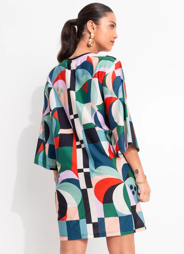 Farm - Vestido T-Shirt Big Recanto dos Coqueiros Preto 2