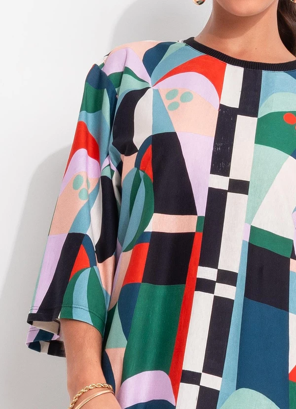 Farm - Vestido T-Shirt Big Recanto dos Coqueiros Preto 6