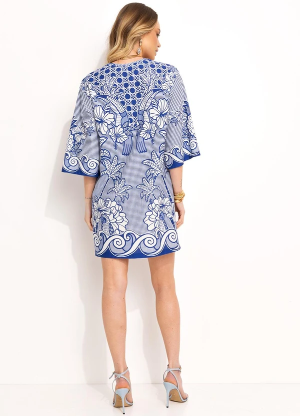 Farm - Vestido T-Shirt Big Refresco Azul 4